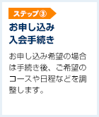 お申し込み・入会手続き